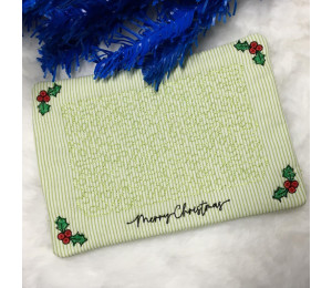 Stickdatei - ITH Merry Christmas Mistel Mug Rug